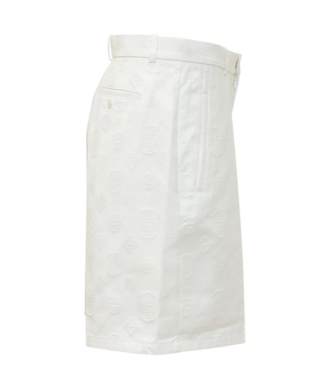 CASABLANCA Белые хлопковые шорты, фото 3