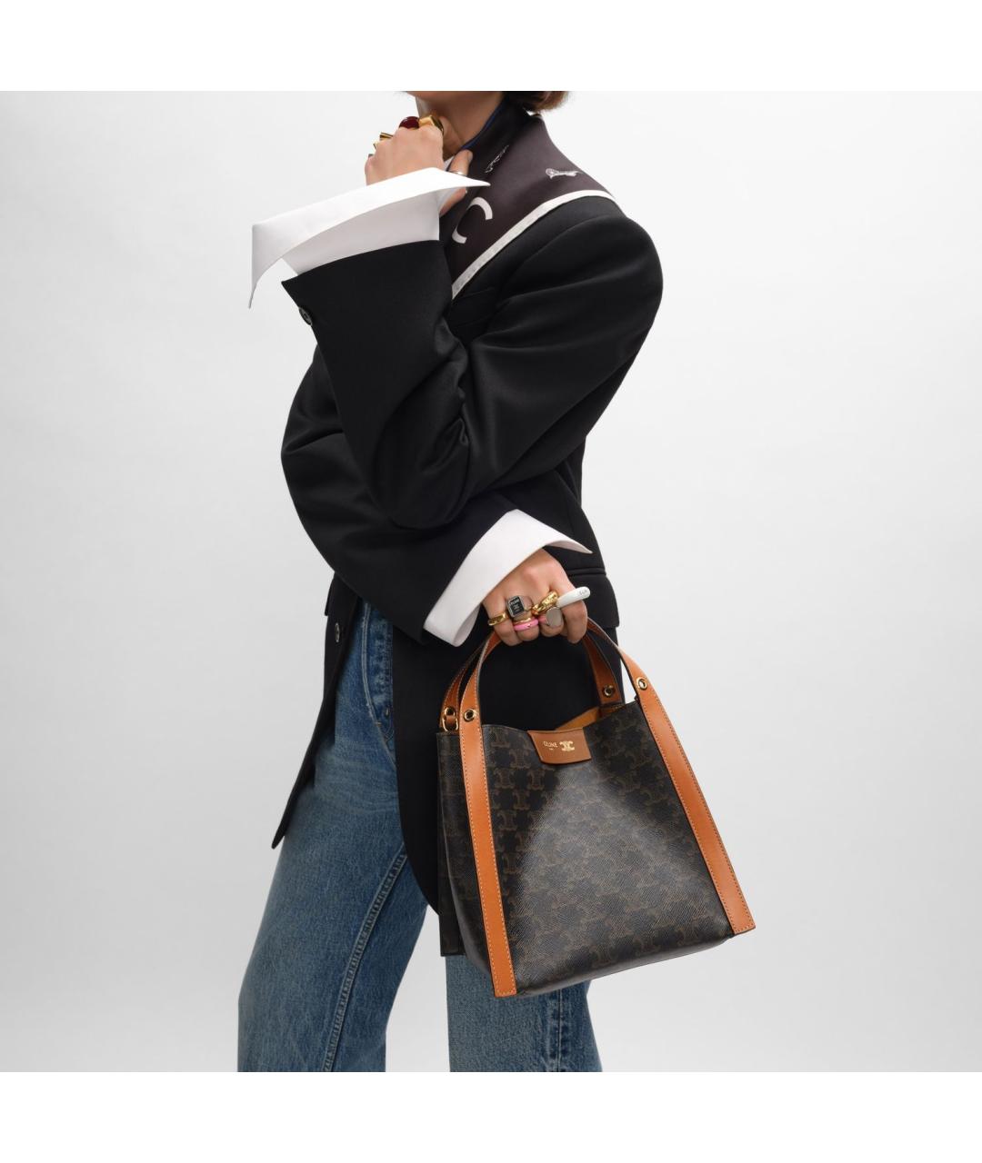 CELINE Коричневая сумка тоут, фото 2