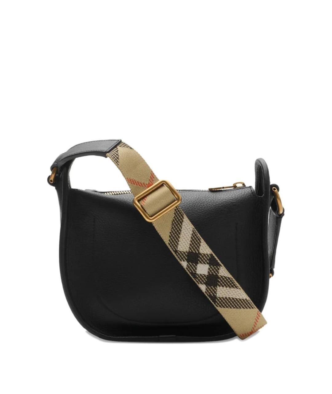 BURBERRY Черная кожаная сумка через плечо, фото 2