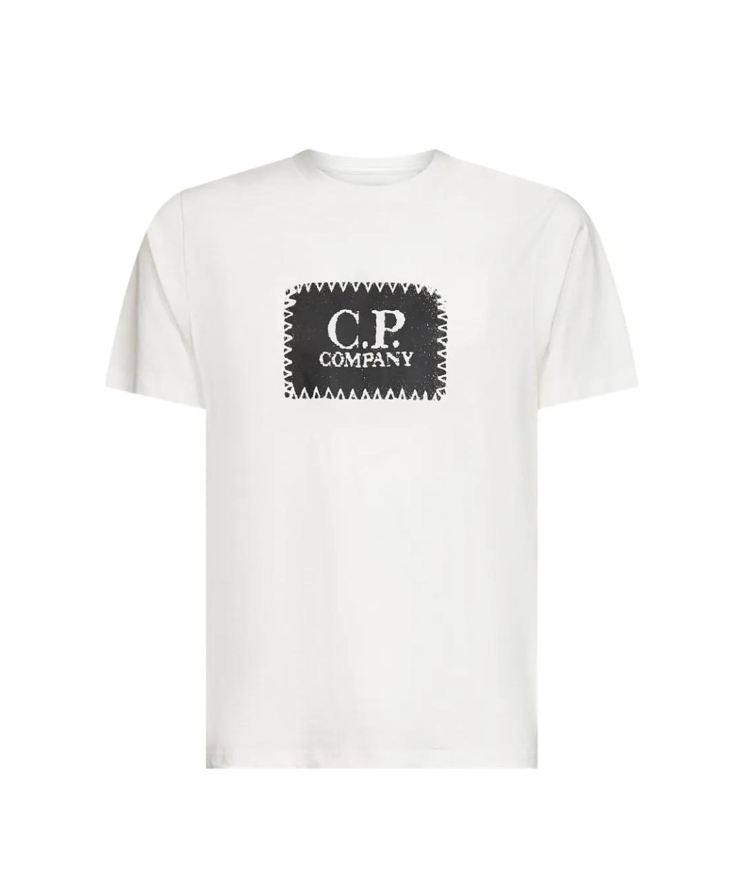 CP COMPANY Белая хлопковая футболка, фото 1