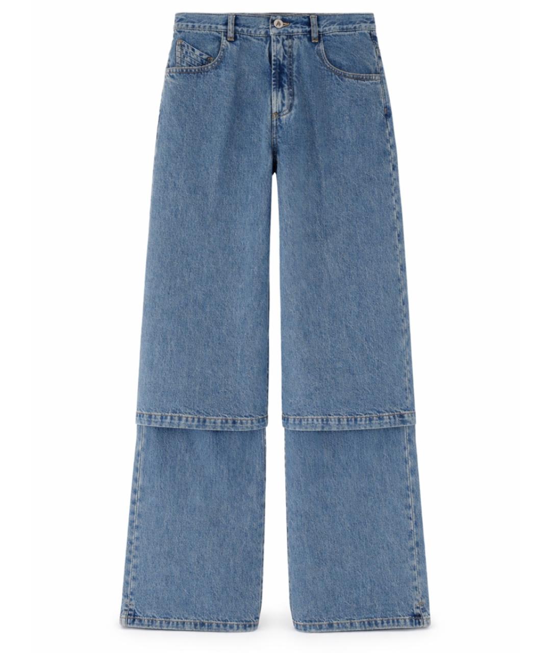 THE ATTICO Синие хлопковые прямые джинсы, фото 1