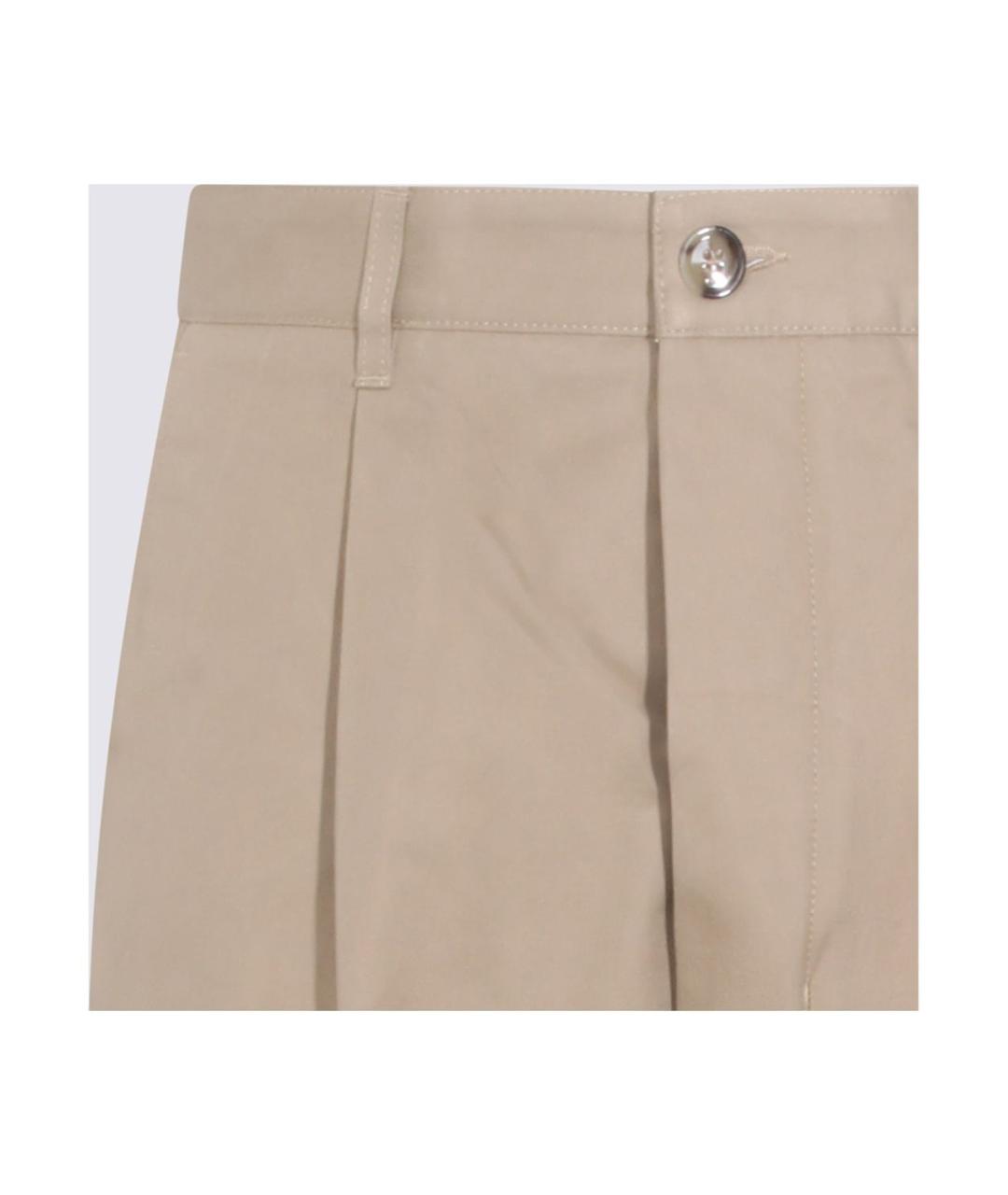 Ami Paris Бежевые хлопковые повседневные брюки, фото 3