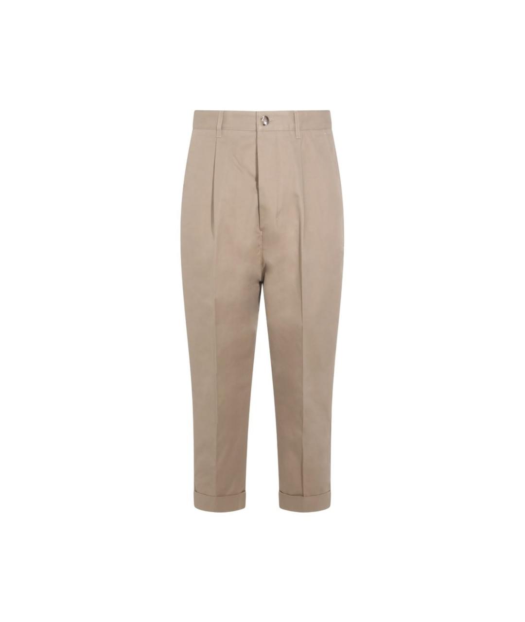 Ami Paris Бежевые хлопковые повседневные брюки, фото 5