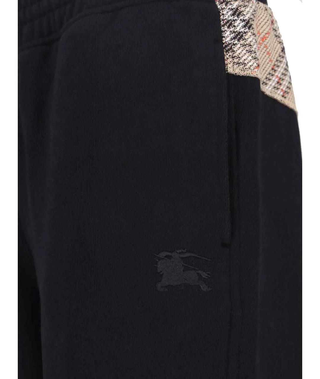BURBERRY Черные хлопковые повседневные брюки, фото 4