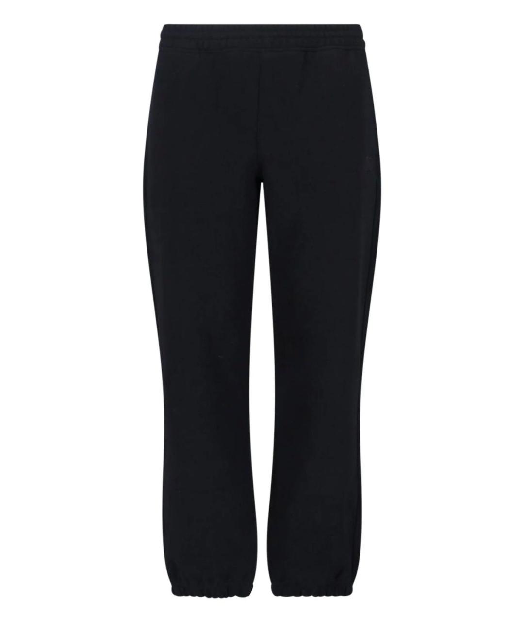 BURBERRY Черные хлопковые повседневные брюки, фото 1