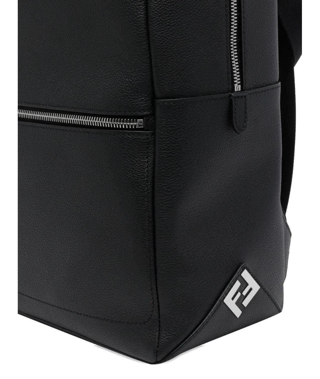 FENDI Черный кожаный рюкзак, фото 4