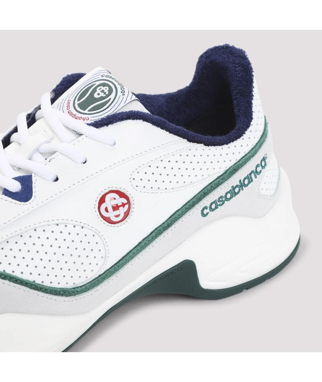 CASABLANCA Белые кожаные низкие кроссовки / кеды, фото 2