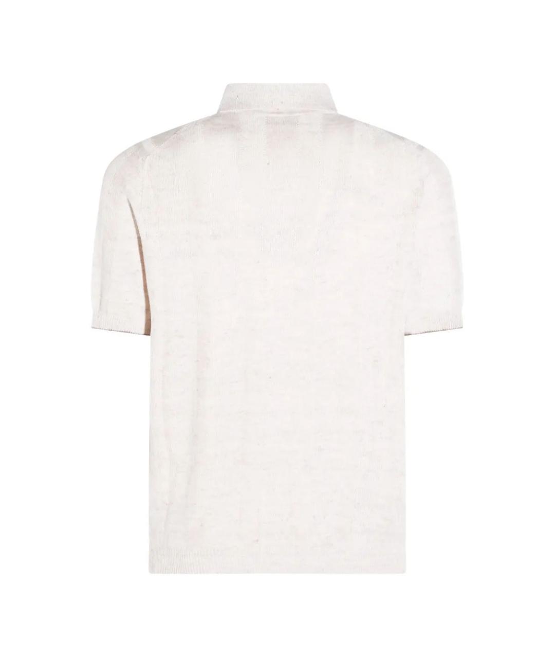 BRUNELLO CUCINELLI Бежевая льняная кэжуал рубашка, фото 2