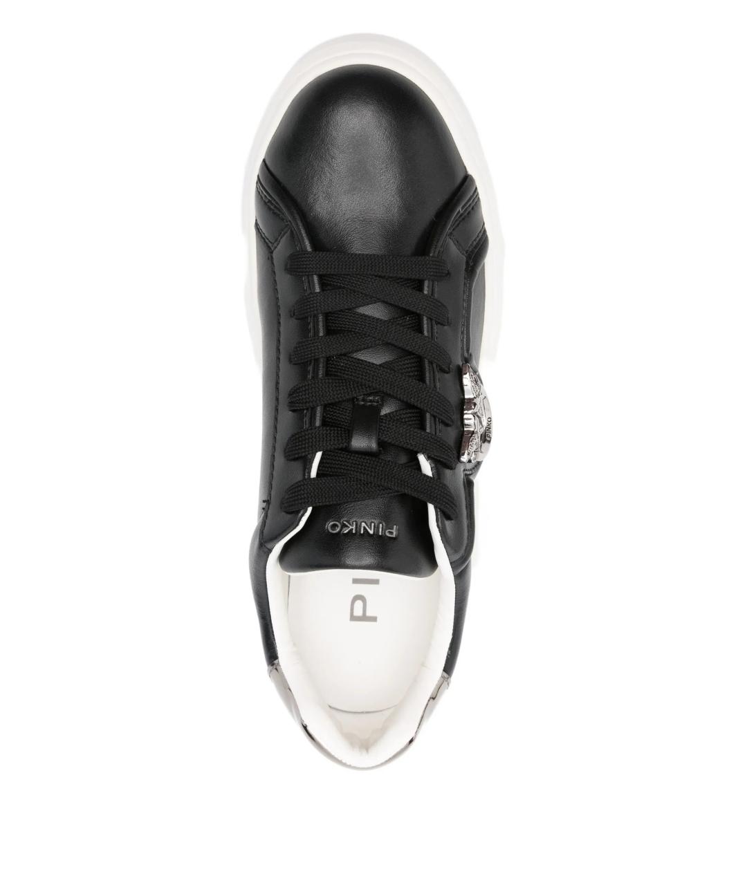 PINKO Черные кожаные кеды, фото 4