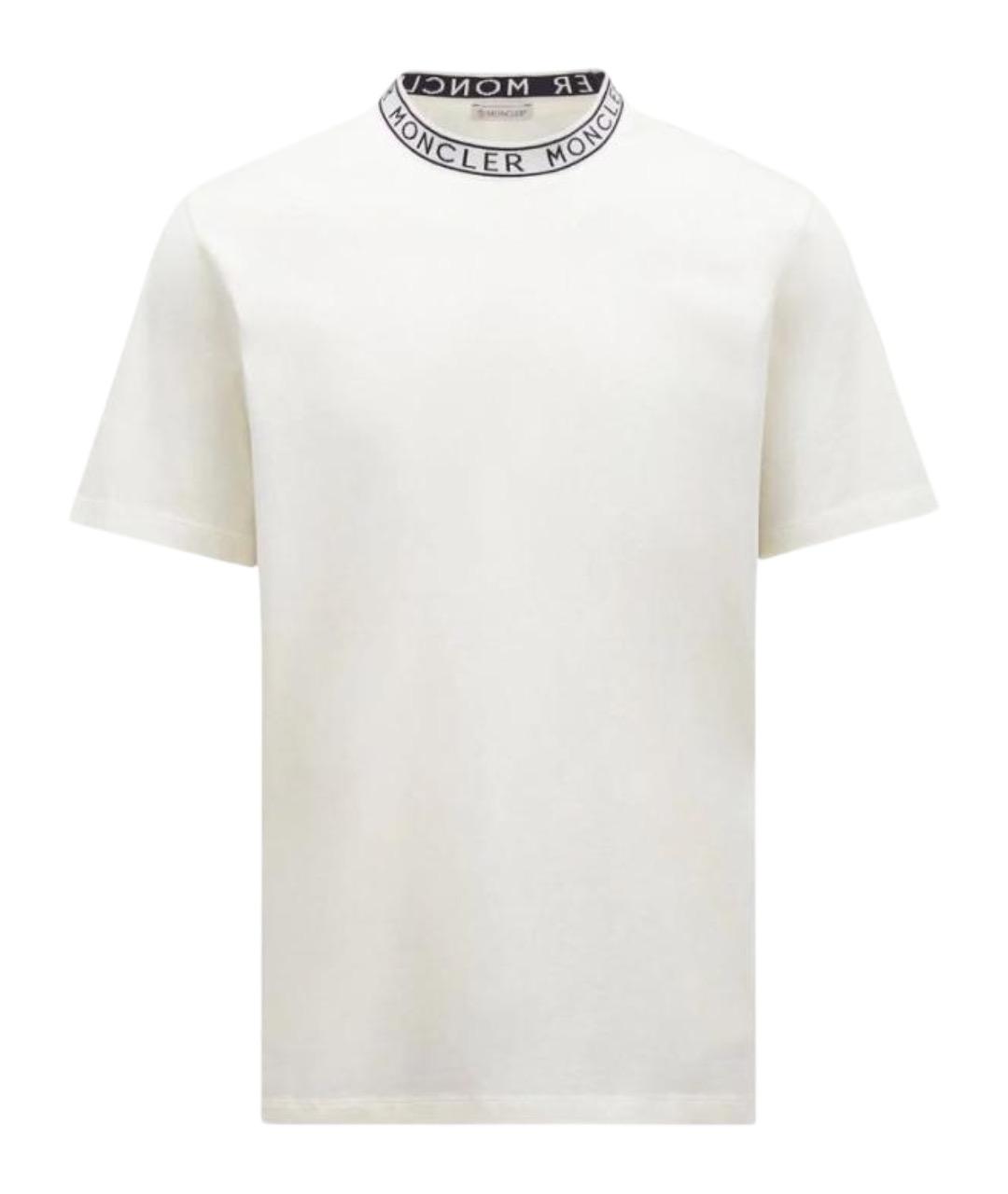 MONCLER Белая хлопковая футболка, фото 1