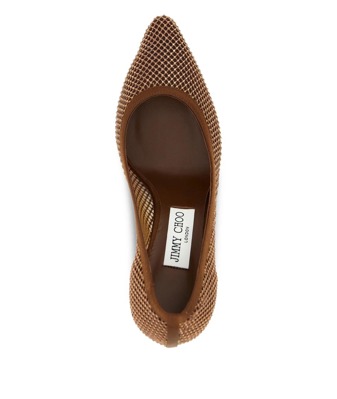 JIMMY CHOO Коричневые текстильные туфли, фото 4