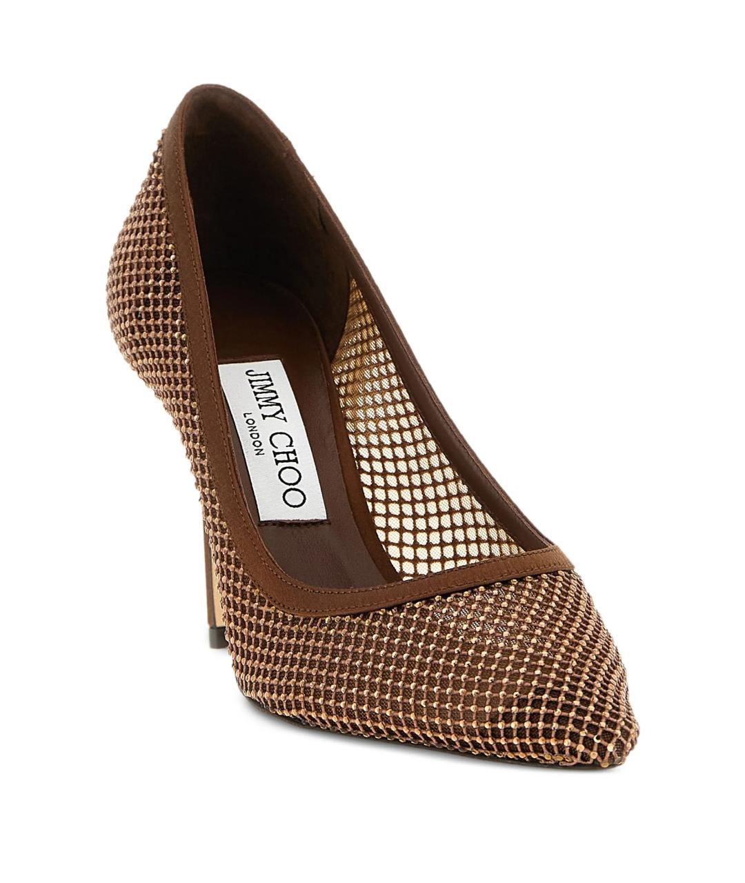 JIMMY CHOO Коричневые текстильные туфли, фото 2