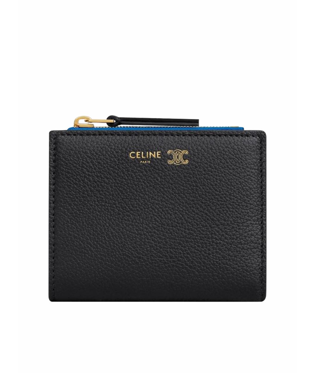 CELINE Черный кожаный кошелек, фото 1