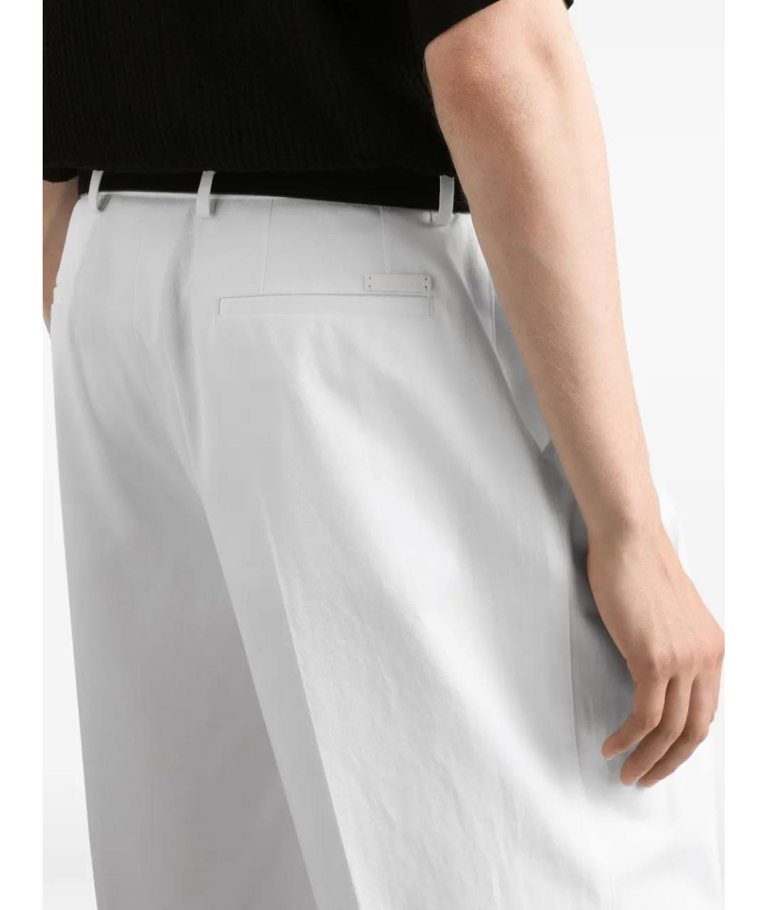 DOLCE&GABBANA Белые хлопковые повседневные брюки, фото 4