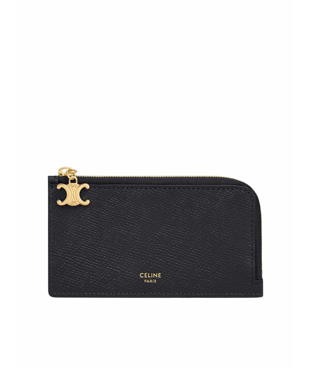 CELINE Черный кожаный кардхолдер, фото 1