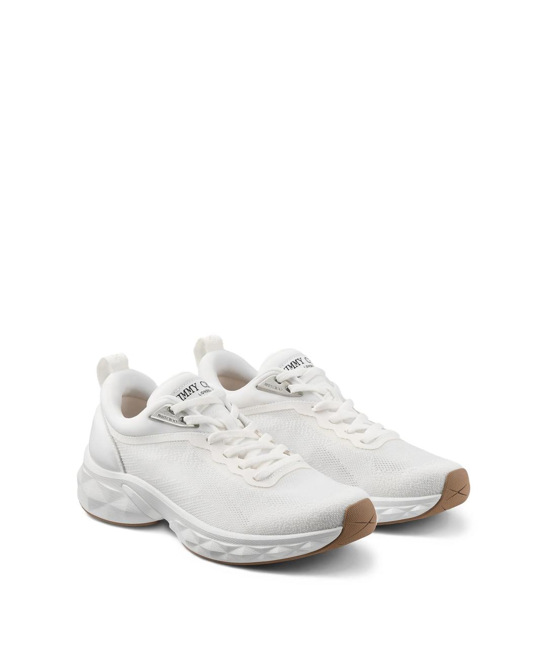 JIMMY CHOO Белые текстильные кроссовки, фото 2