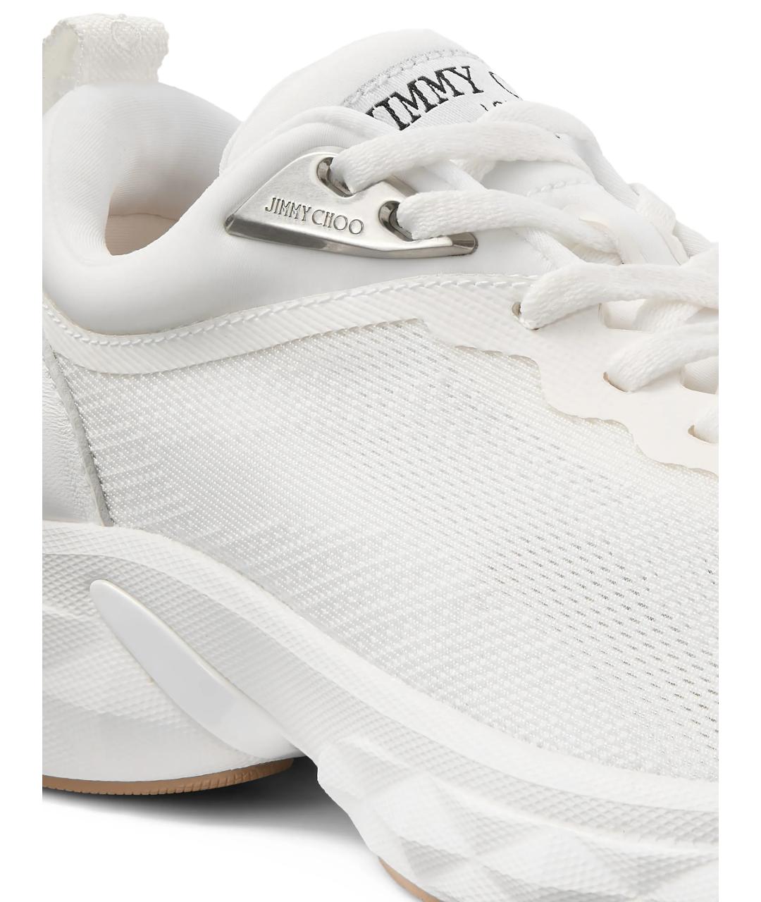 JIMMY CHOO Белые текстильные кроссовки, фото 5