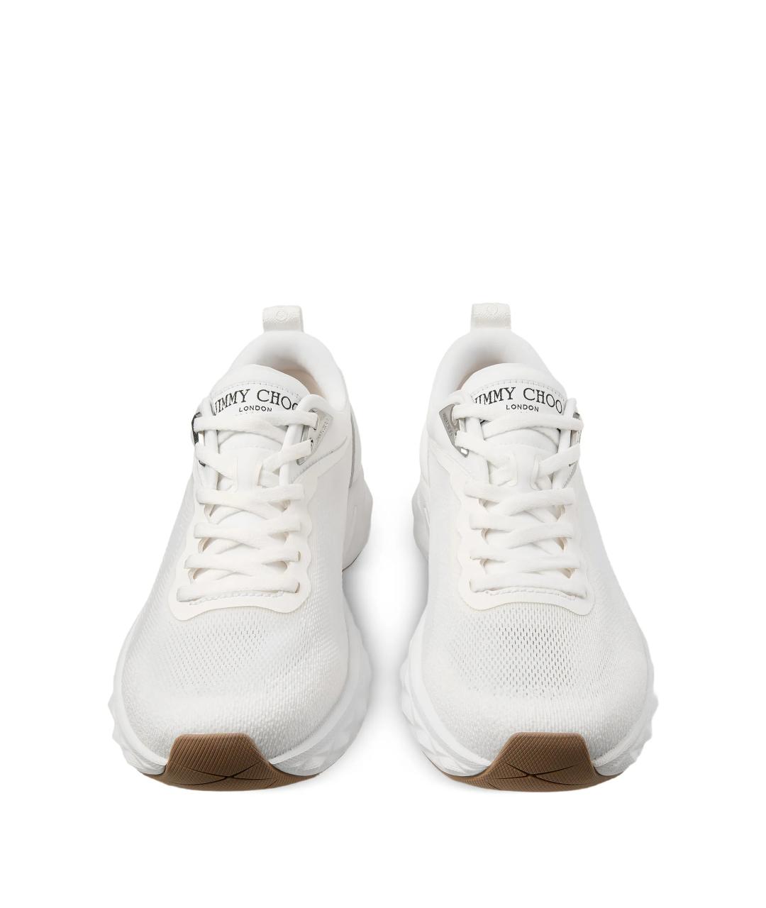 JIMMY CHOO Белые текстильные кроссовки, фото 4
