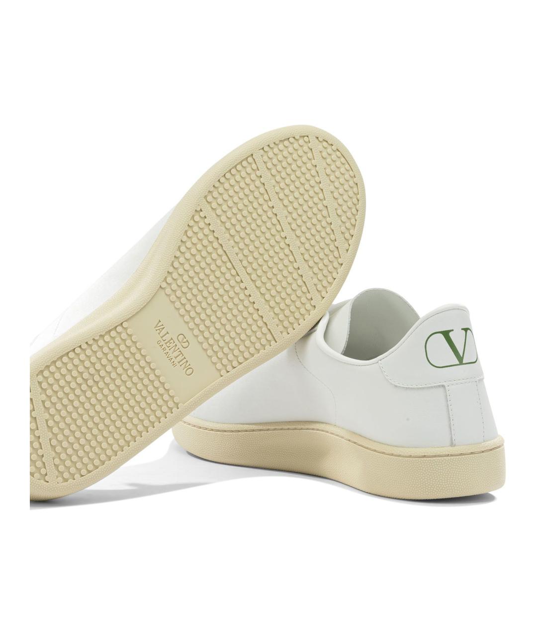 VALENTINO Белые кожаные низкие кроссовки / кеды, фото 5