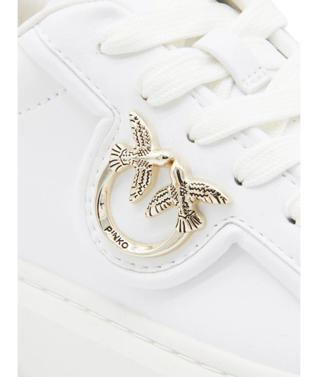 PINKO Белые кожаные кеды, фото 3