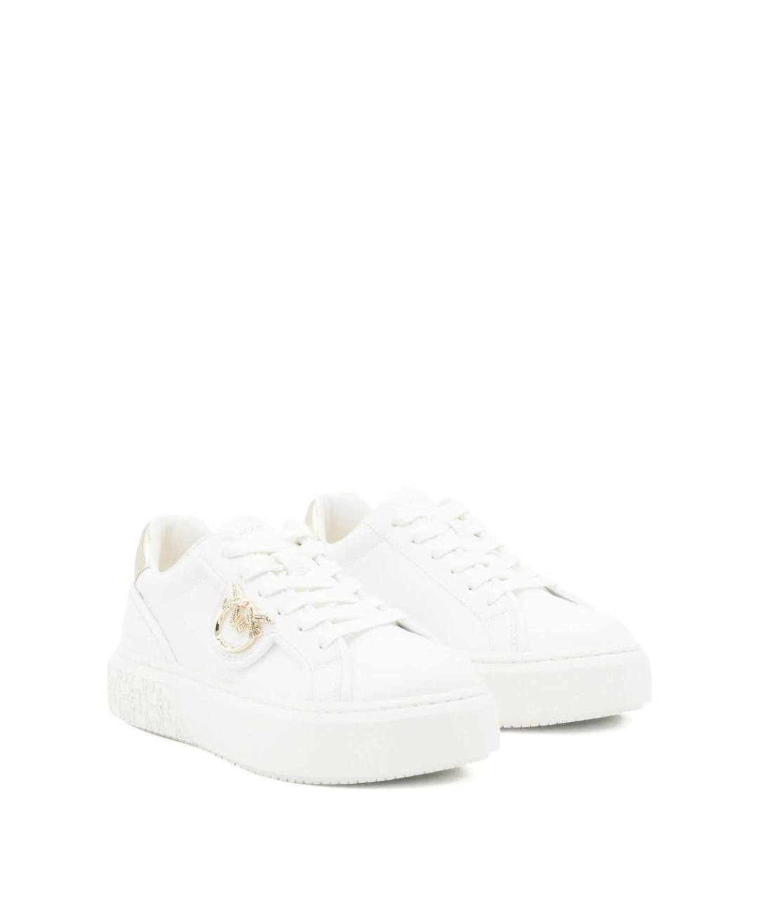 PINKO Белые кожаные кеды, фото 2