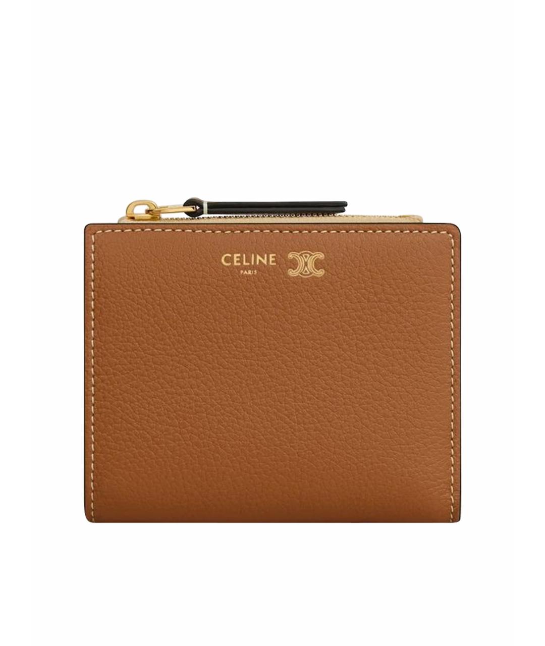 CELINE Коричневый кожаный кошелек, фото 1