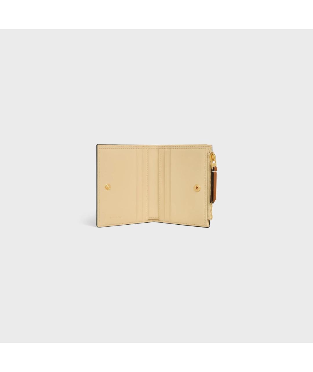 CELINE Коричневый кожаный кошелек, фото 2