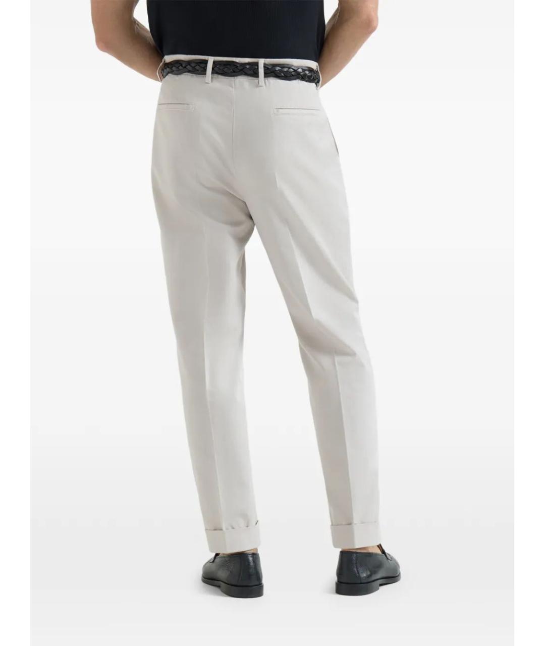 BRUNELLO CUCINELLI Хлопковые классические брюки, фото 4
