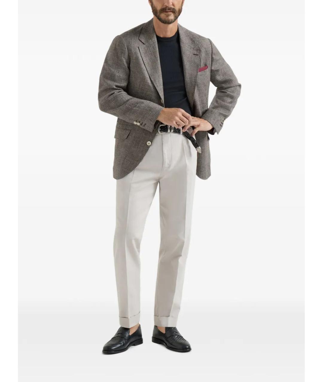 BRUNELLO CUCINELLI Хлопковые классические брюки, фото 2