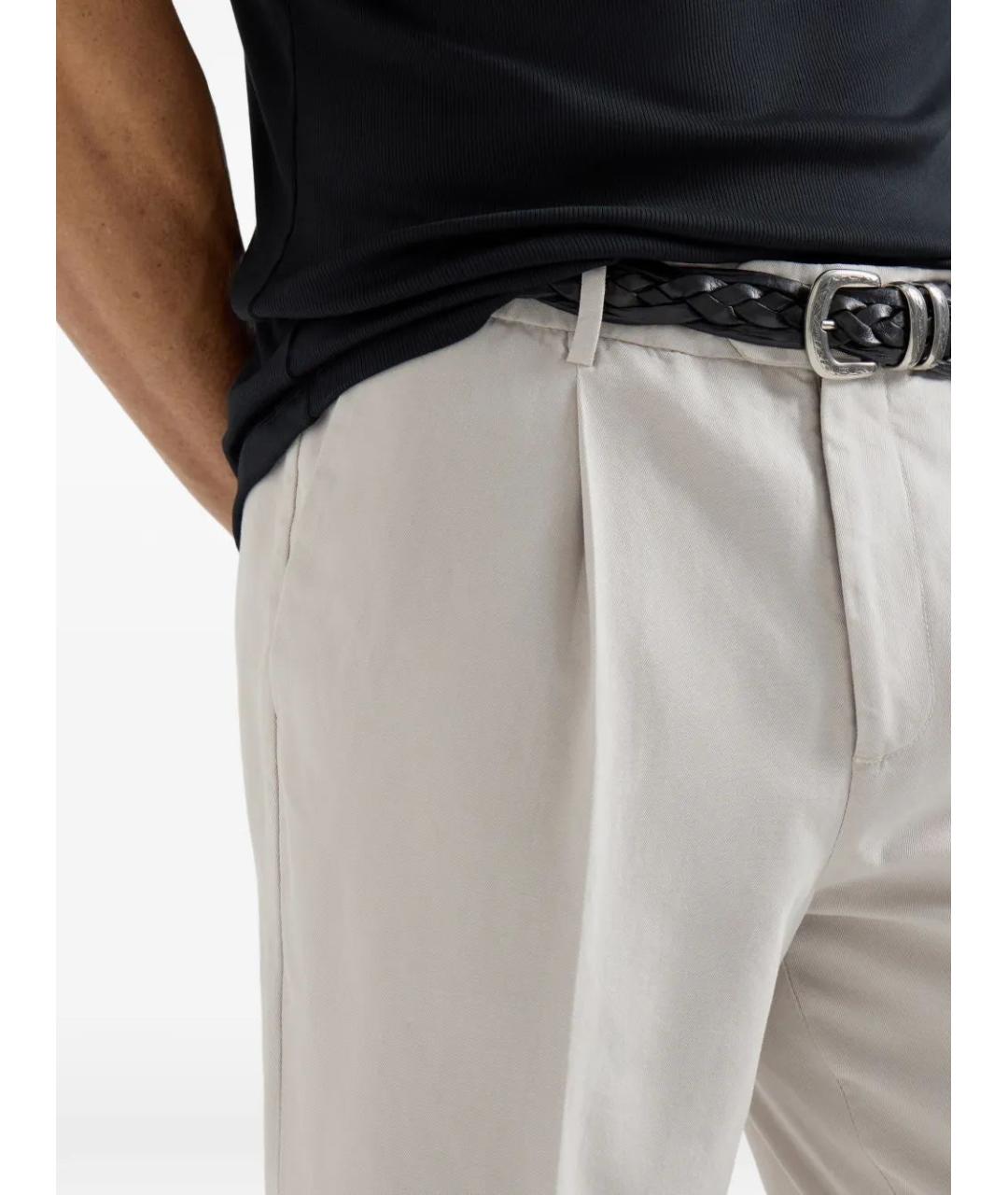 BRUNELLO CUCINELLI Хлопковые классические брюки, фото 5