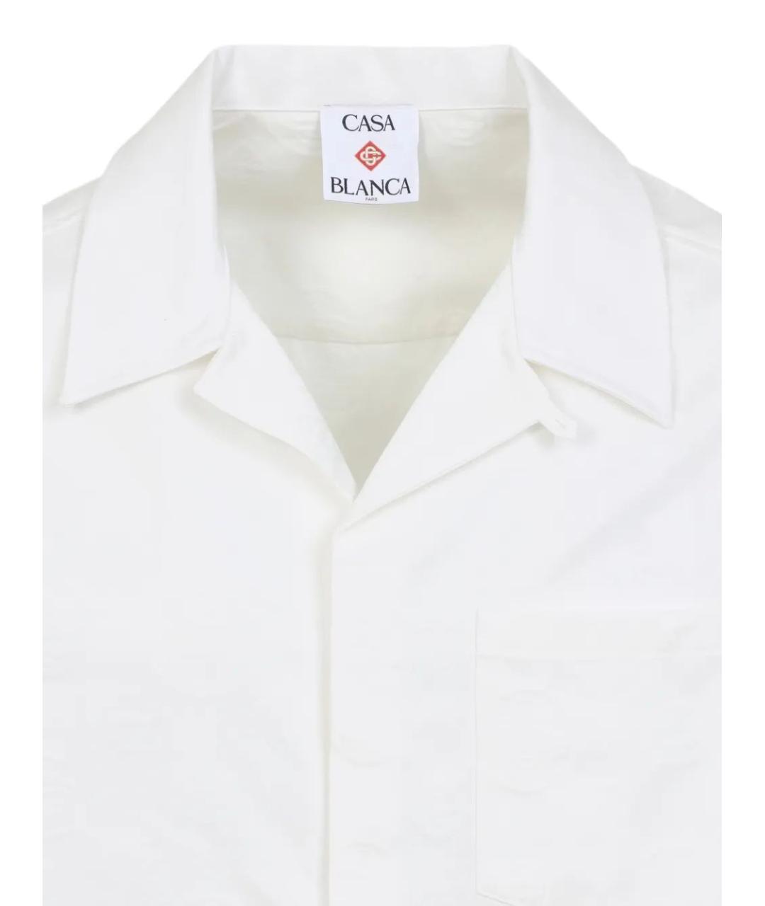 CASABLANCA Белая хлопковая кэжуал рубашка, фото 3