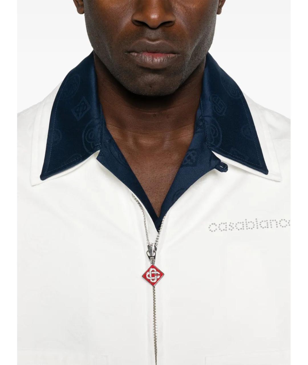 CASABLANCA Белая хлопковая куртка, фото 5