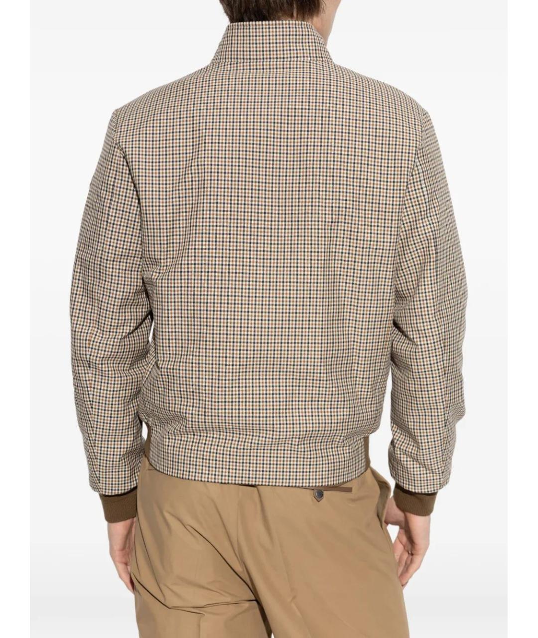 MONCLER Коричневая полиэстеровая куртка, фото 4