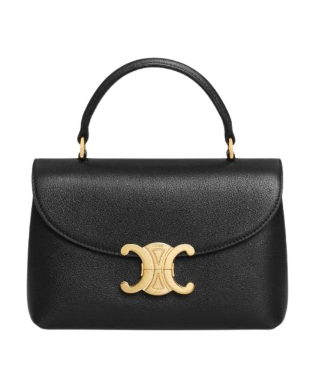 CELINE Черная кожаная сумка тоут, фото 1