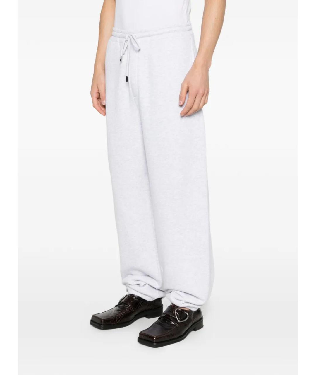 JACQUEMUS Серые хлопковые повседневные брюки, фото 3