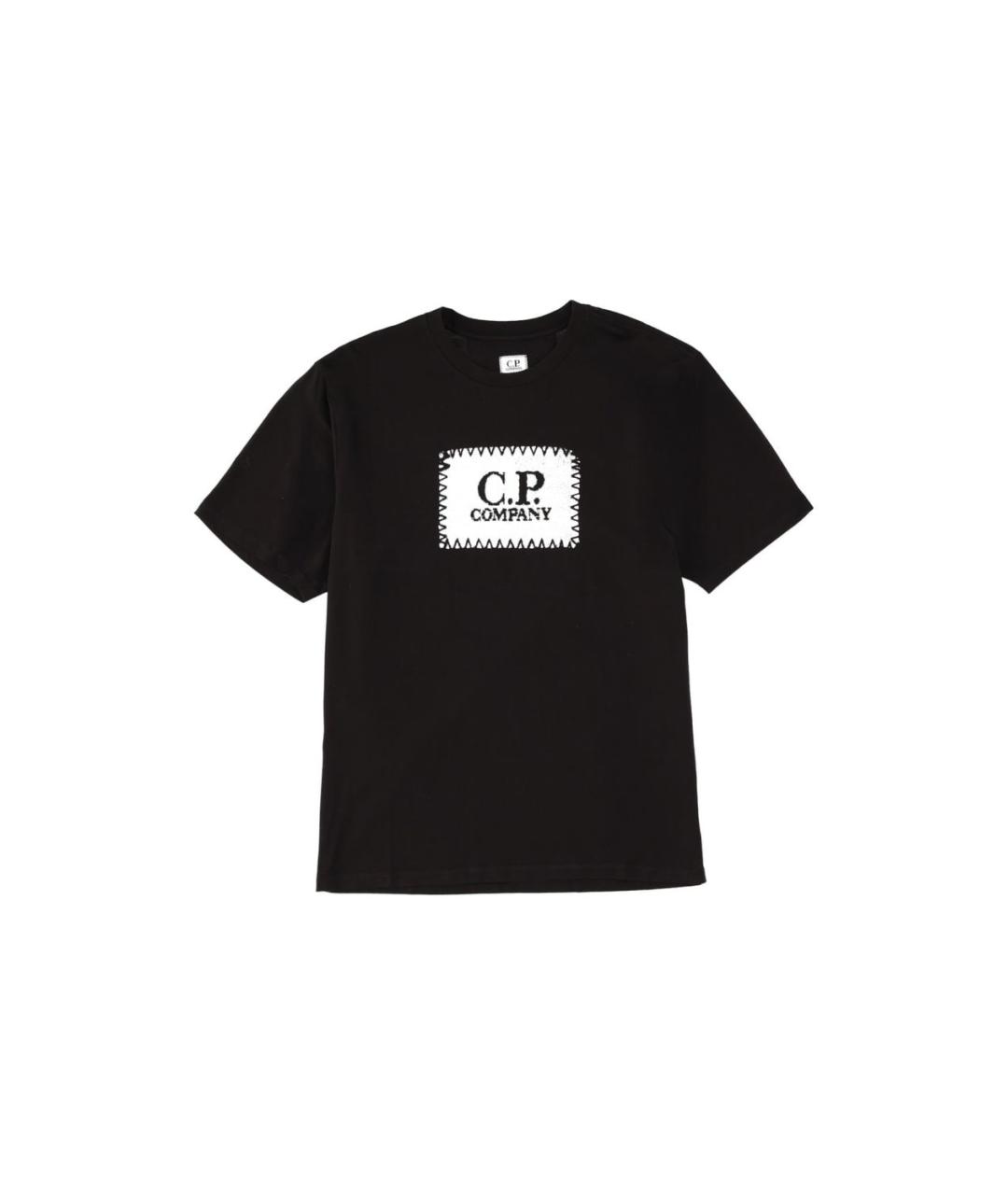 CP COMPANY Черная хлопковая футболка, фото 3