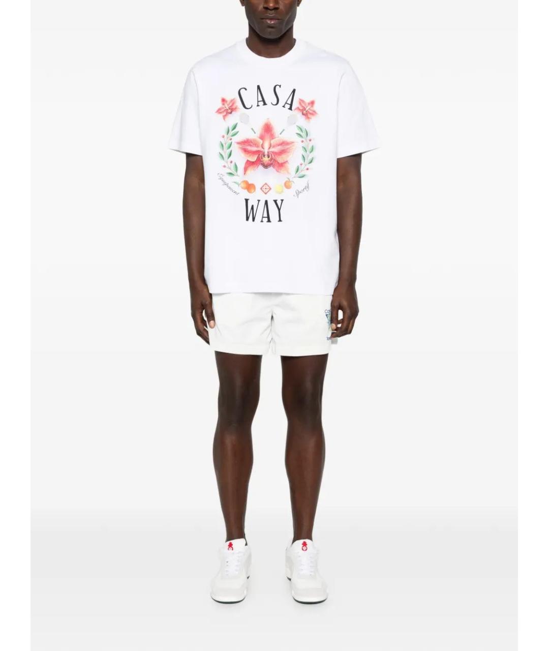 CASABLANCA Белая хлопковая футболка, фото 2