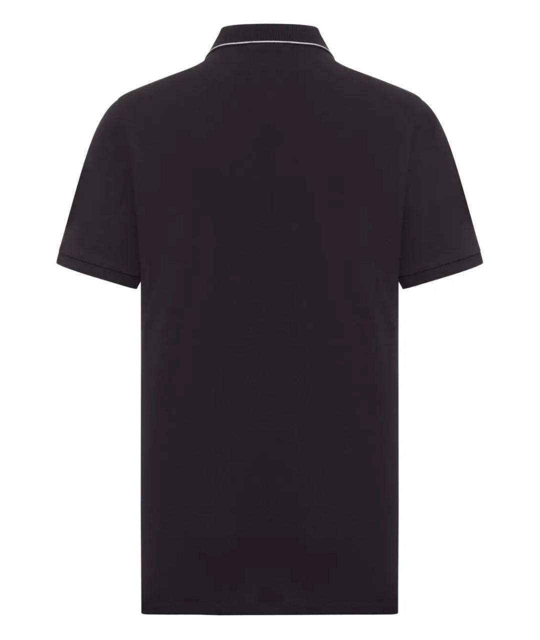 CP COMPANY Черное хлопковое поло с коротким рукавом, фото 2