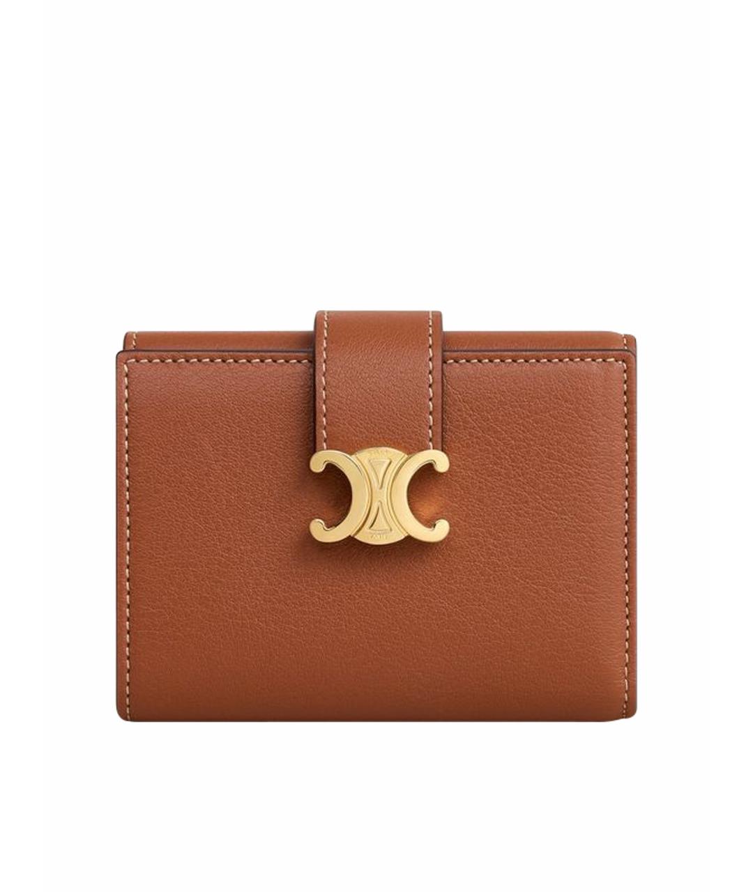 CELINE Коричневый кожаный кошелек, фото 1