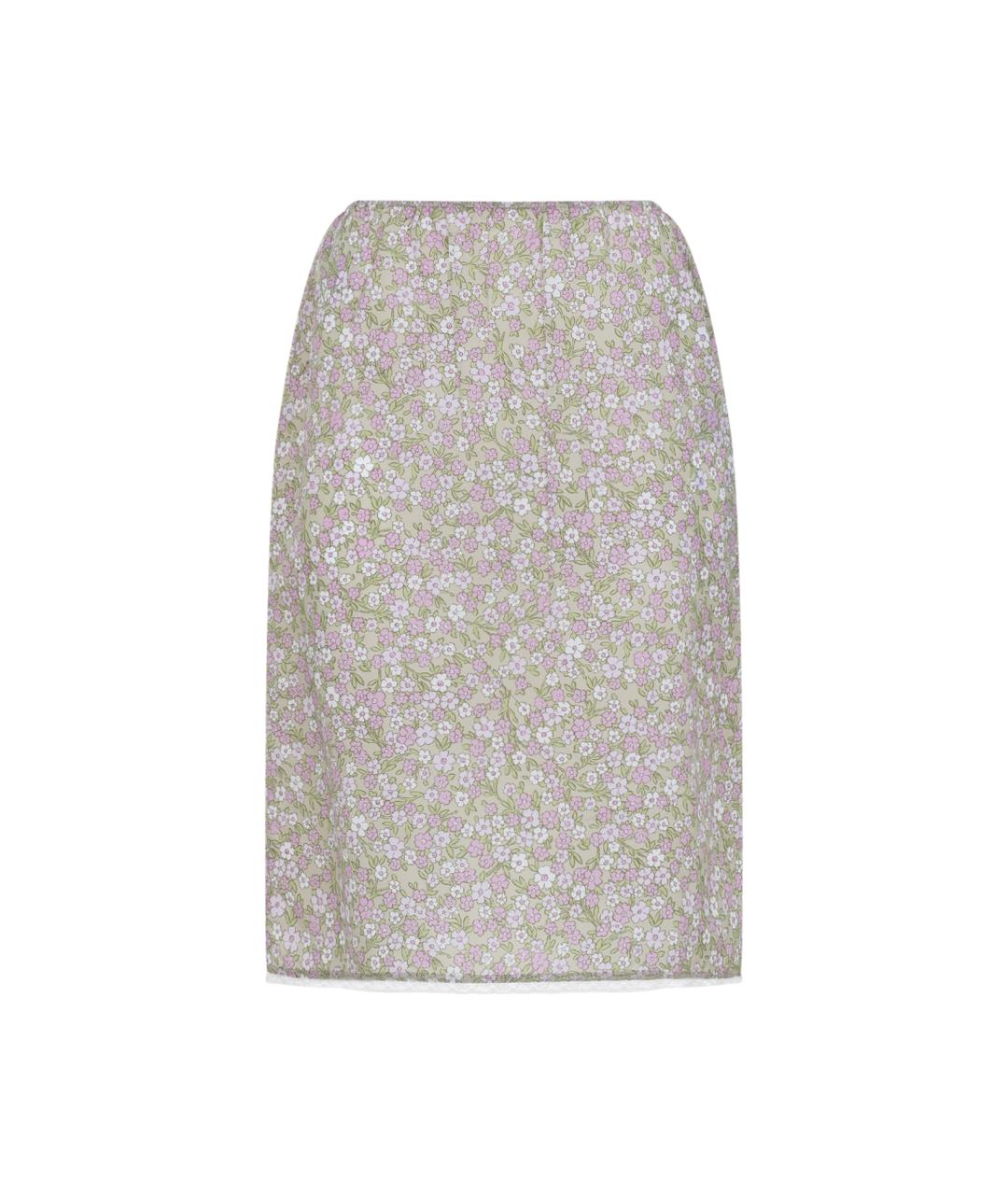 PRADA Мульти полиамидовая юбка миди, фото 1