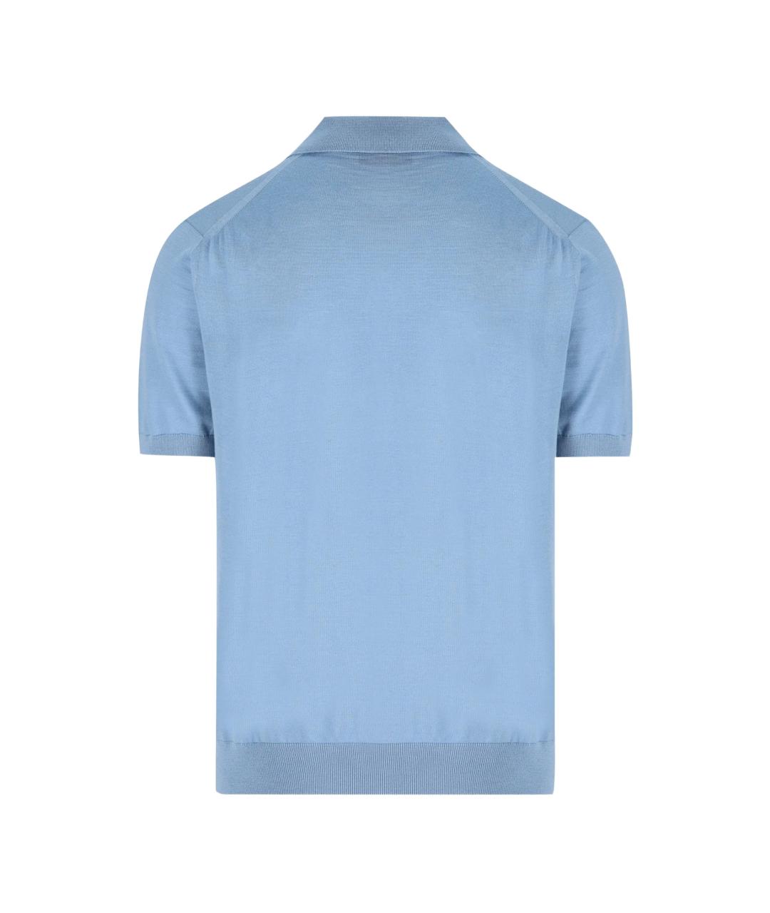 PRADA Белое хлопковое поло с коротким рукавом, фото 2