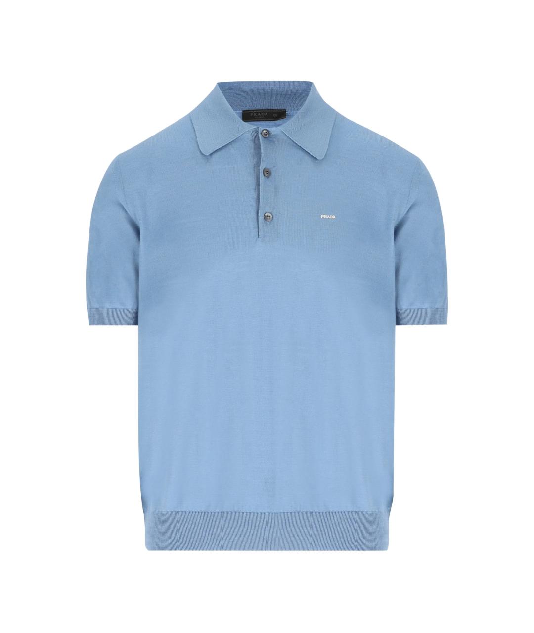 PRADA Белое хлопковое поло с коротким рукавом, фото 1