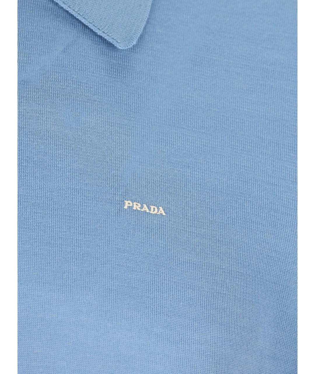 PRADA Белое хлопковое поло с коротким рукавом, фото 3