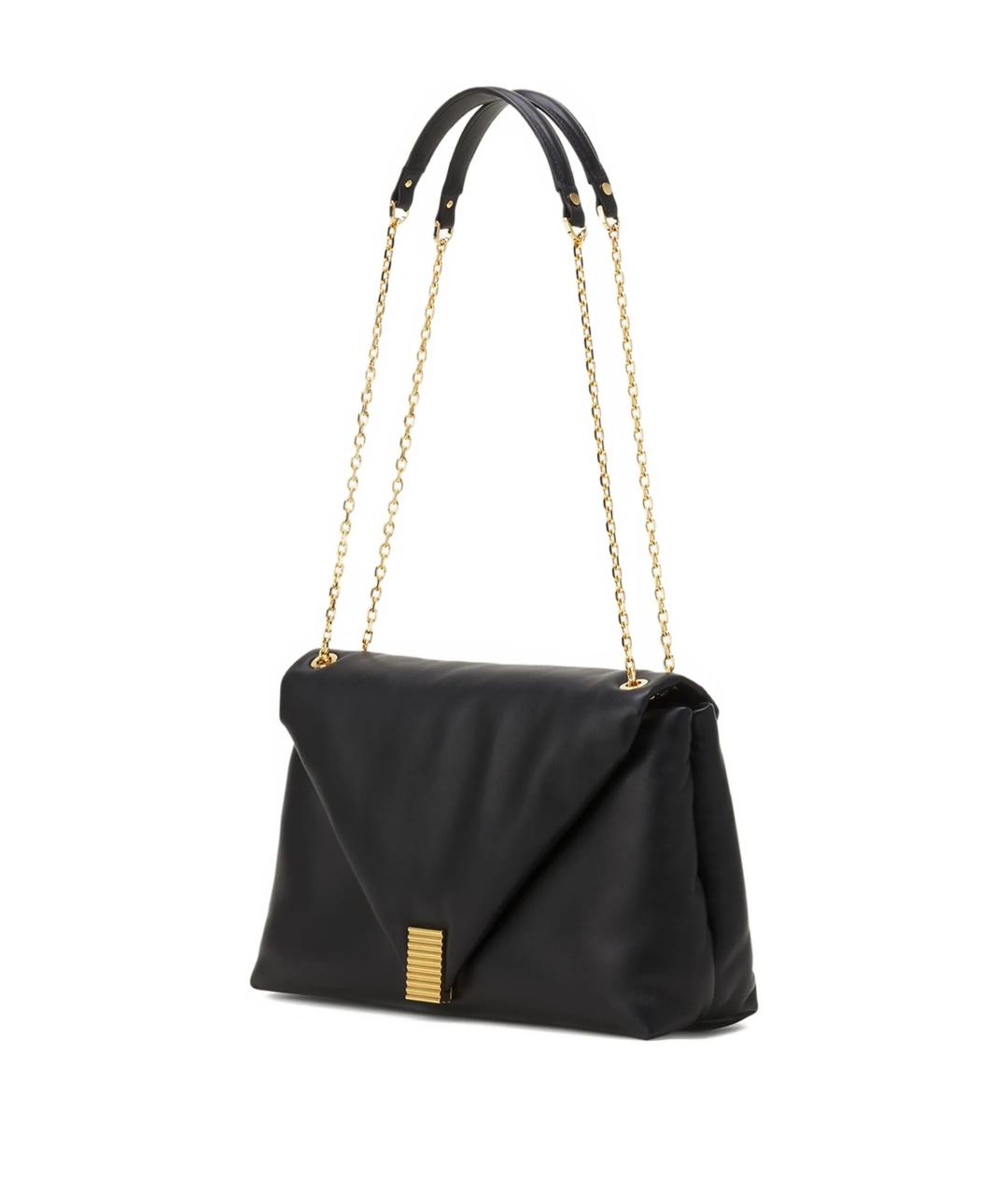 LANVIN Черная кожаная сумка через плечо, фото 4