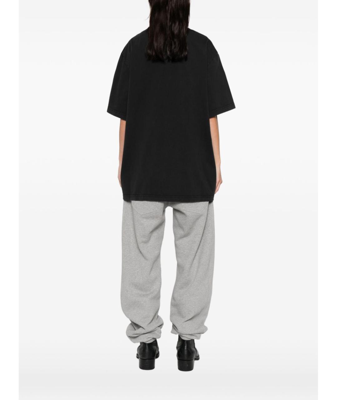 THE ATTICO Черная хлопковая футболка, фото 2