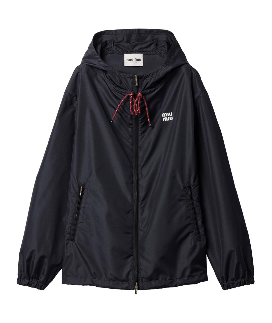 MIU MIU Синяя полиэстеровая куртка, фото 1