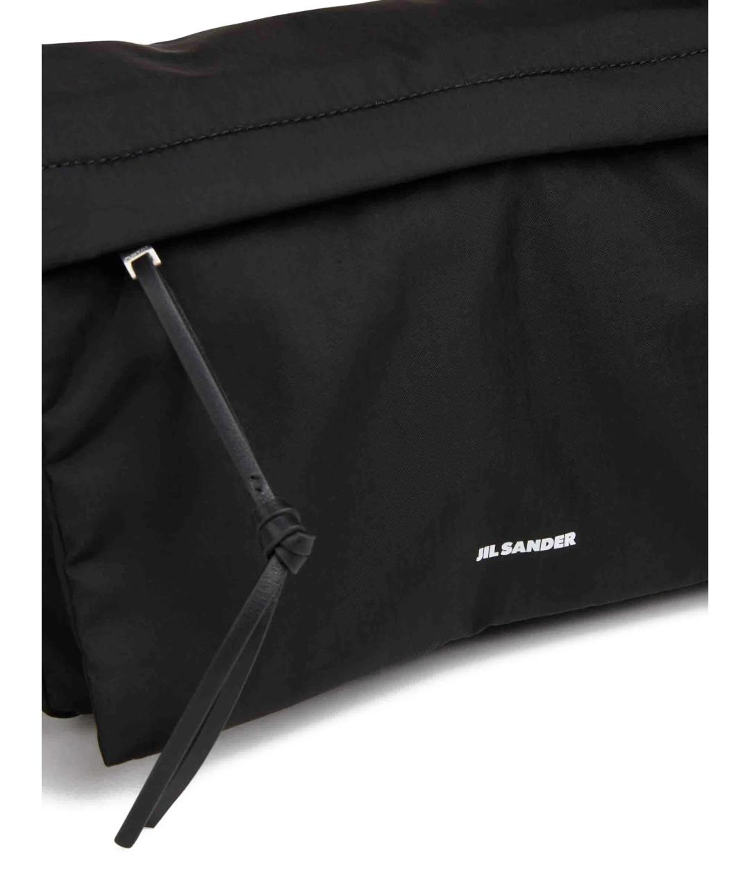 JIL SANDER Черная тканевая сумка на плечо, фото 5