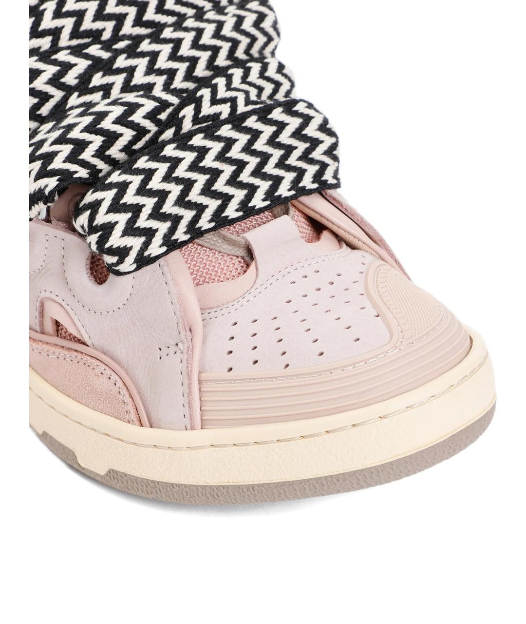 LANVIN Розовые замшевые кроссовки, фото 3