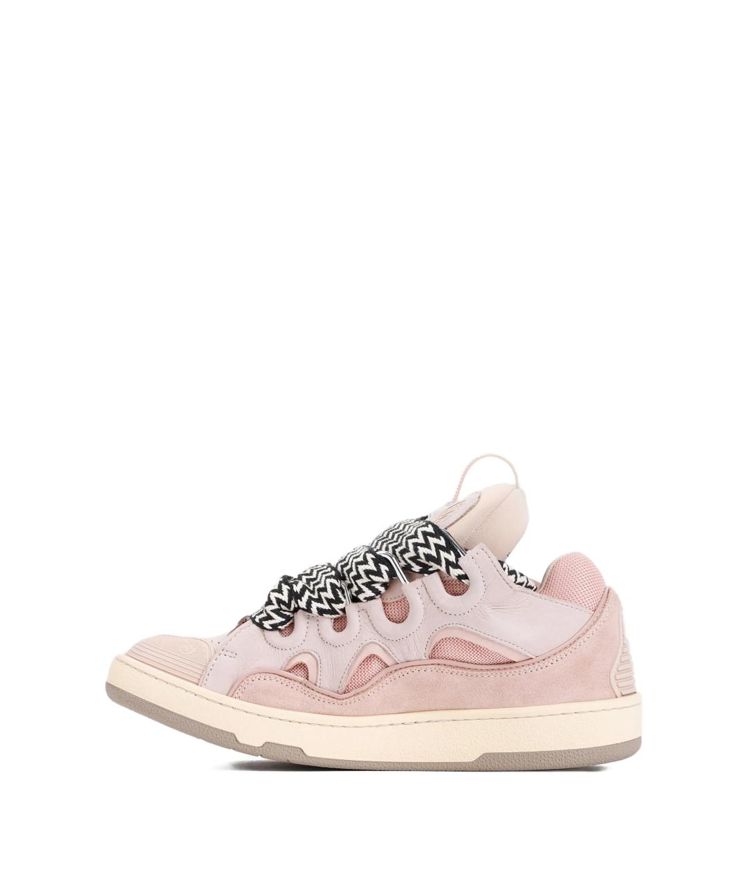 LANVIN Розовые замшевые кроссовки, фото 4