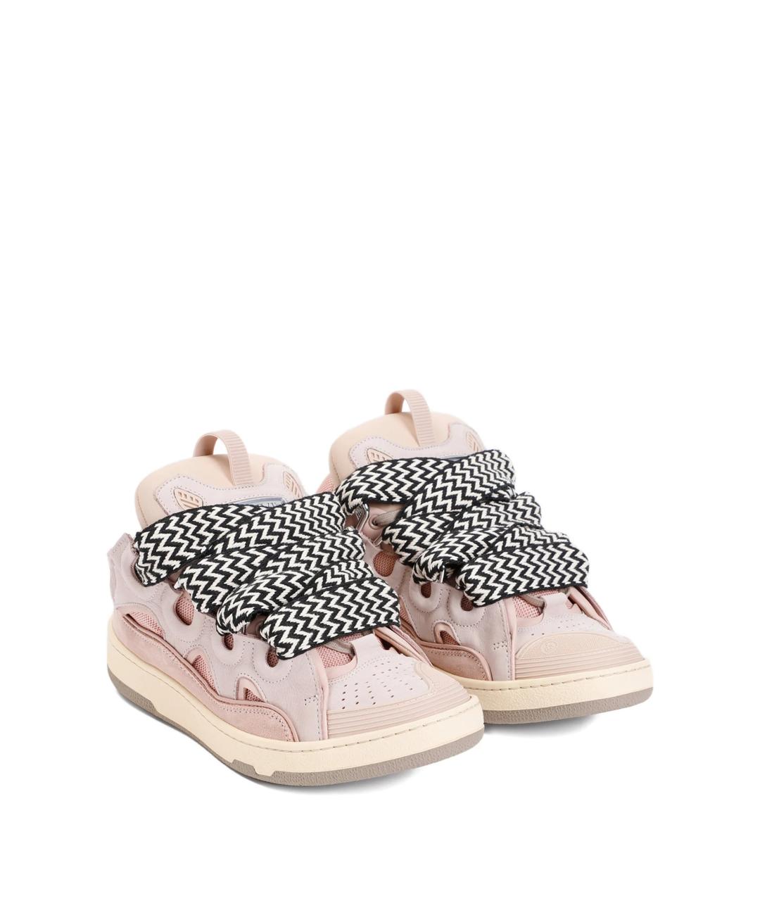 LANVIN Розовые замшевые кроссовки, фото 2